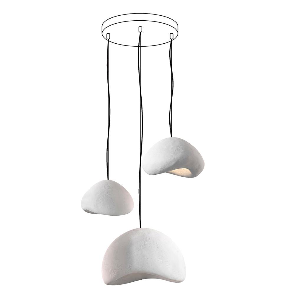 Kroonluchter Wabi-Sabi kiezelvormige Cluster Organische Vorm Minimalistische Kunst