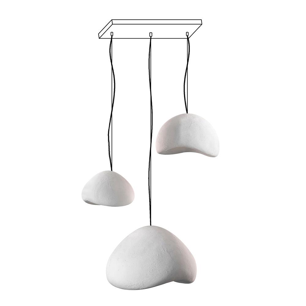 Kroonluchter Wabi-Sabi kiezelvormige Cluster Organische Vorm Minimalistische Kunst