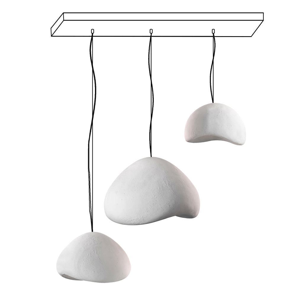 Kroonluchter Wabi-Sabi kiezelvormige Cluster Organische Vorm Minimalistische Kunst