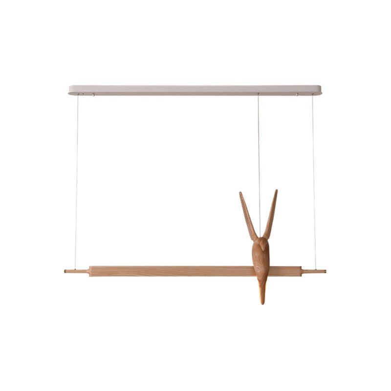 Varinisra sculpturale hanglamp van walnoothout