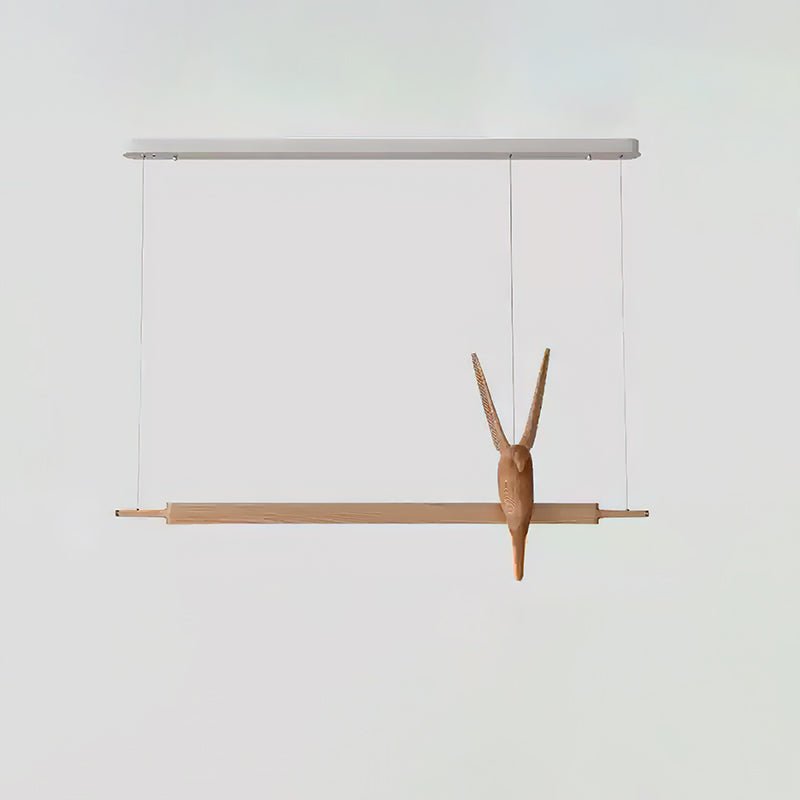 Varinisra sculpturale hanglamp van walnoothout