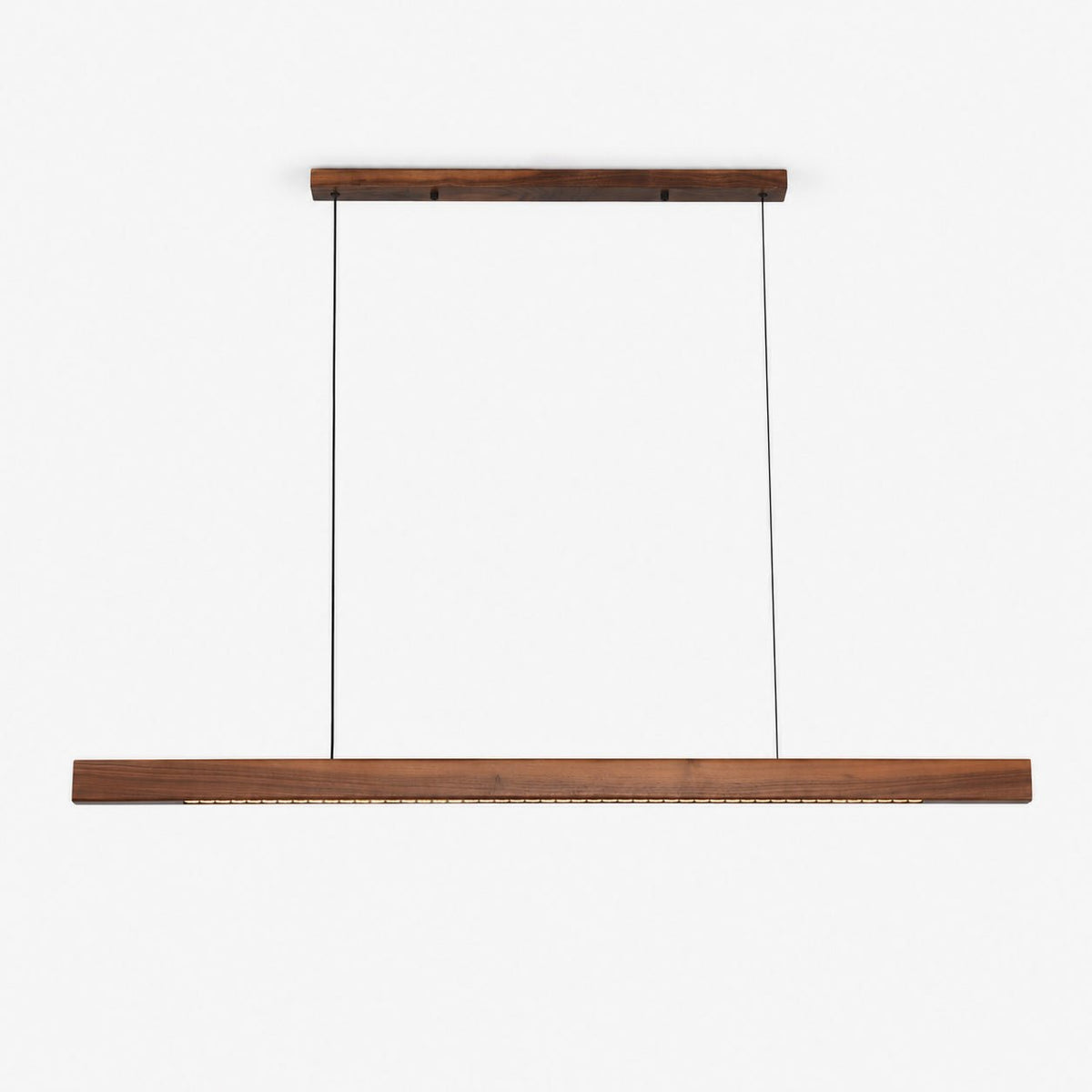 Houten lineaire hanglamp met LED