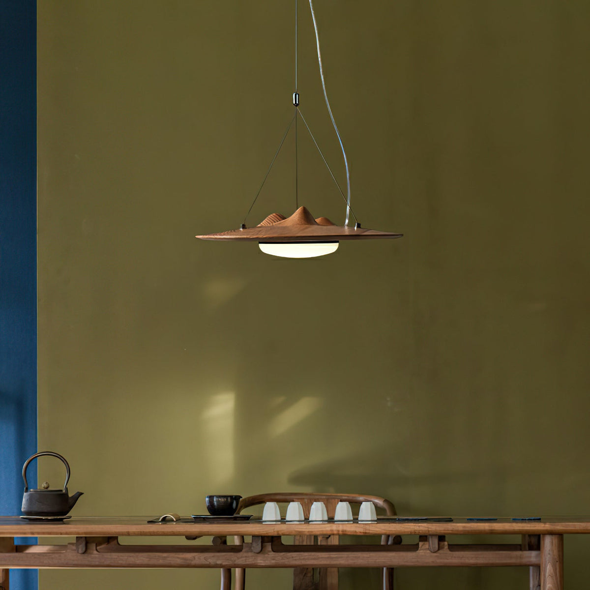 Vathea Premium Noordse kunst hanglamp van hout
