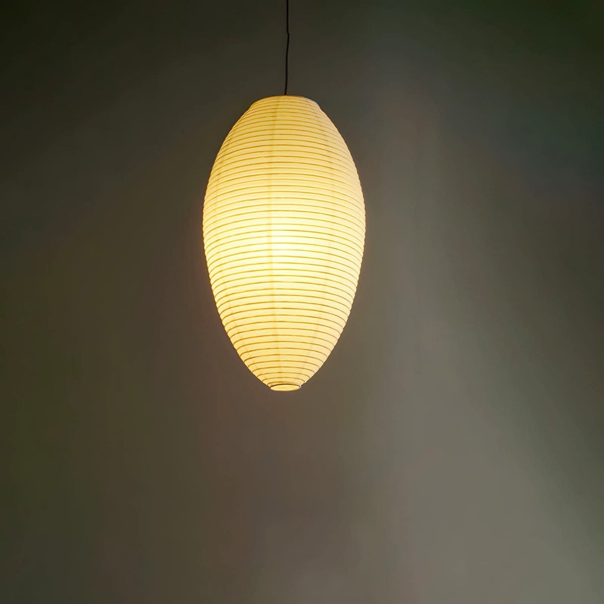 Myraean Moderne minimalistische hanglamp met bamboe en papier in kastanjebruin