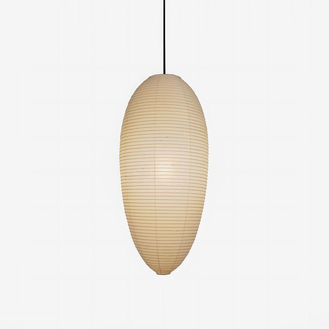 Myraean Moderne minimalistische hanglamp met bamboe en papier in kastanjebruin