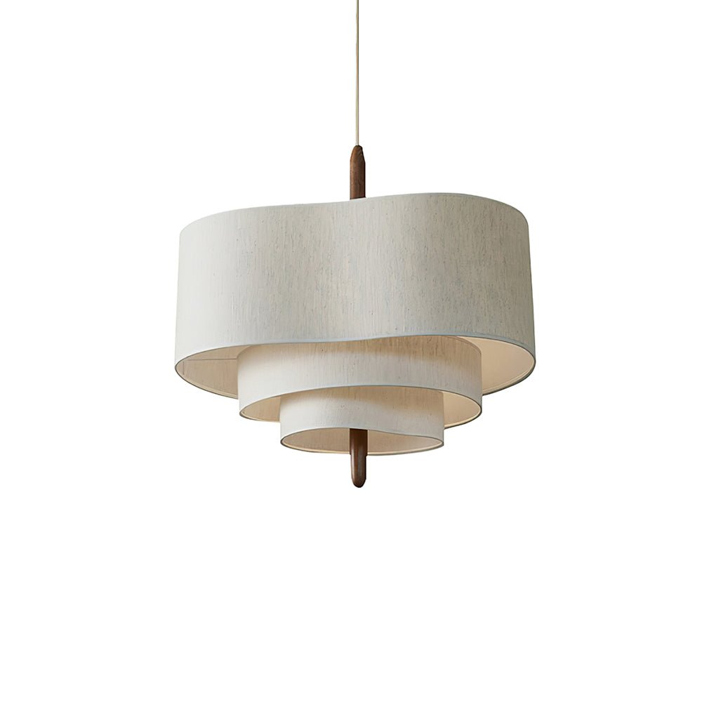 Salemu elegantie Wave Ladder Houten Stof hanglamp