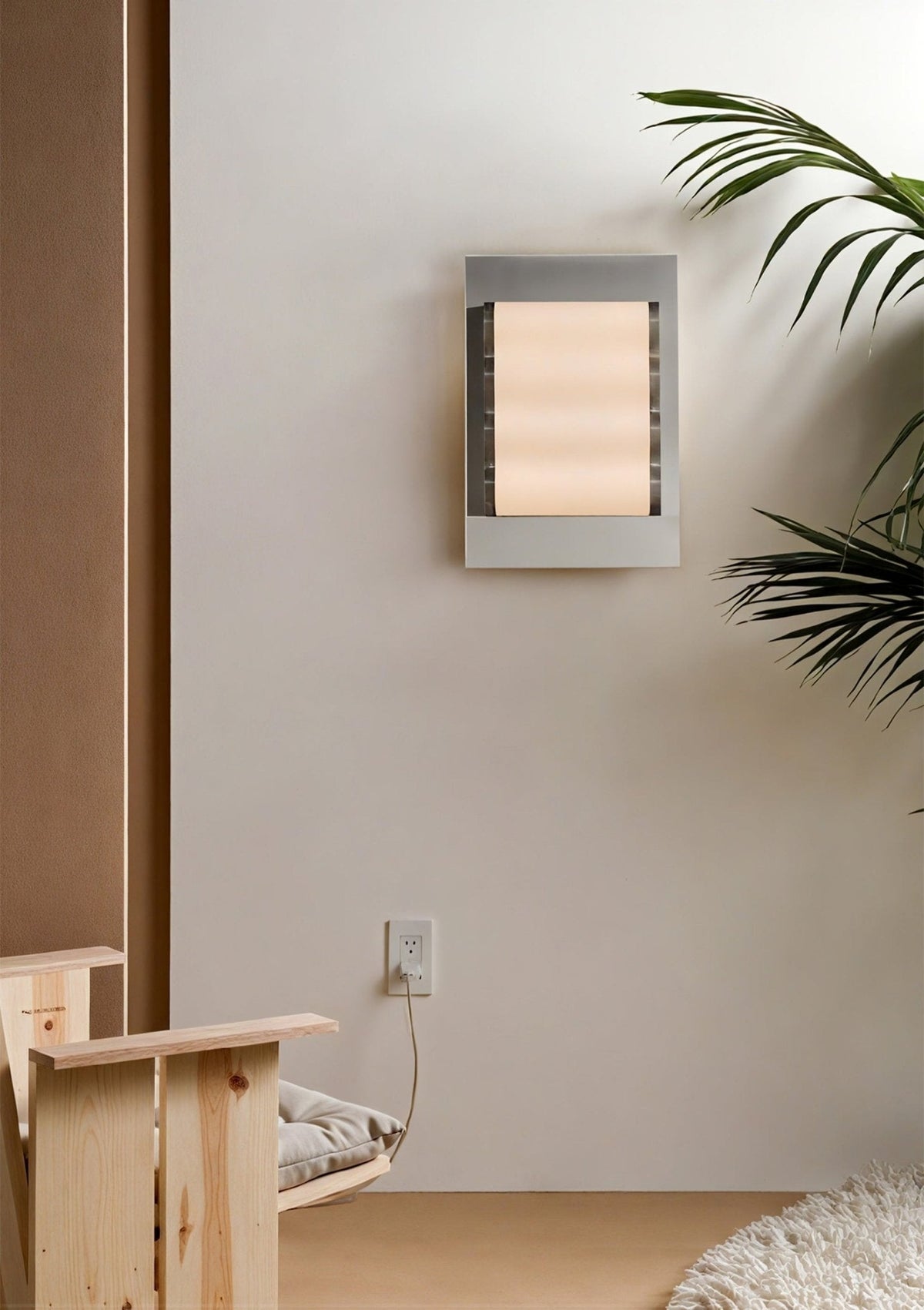 Wave wandlamp met moderne stoffen kap
