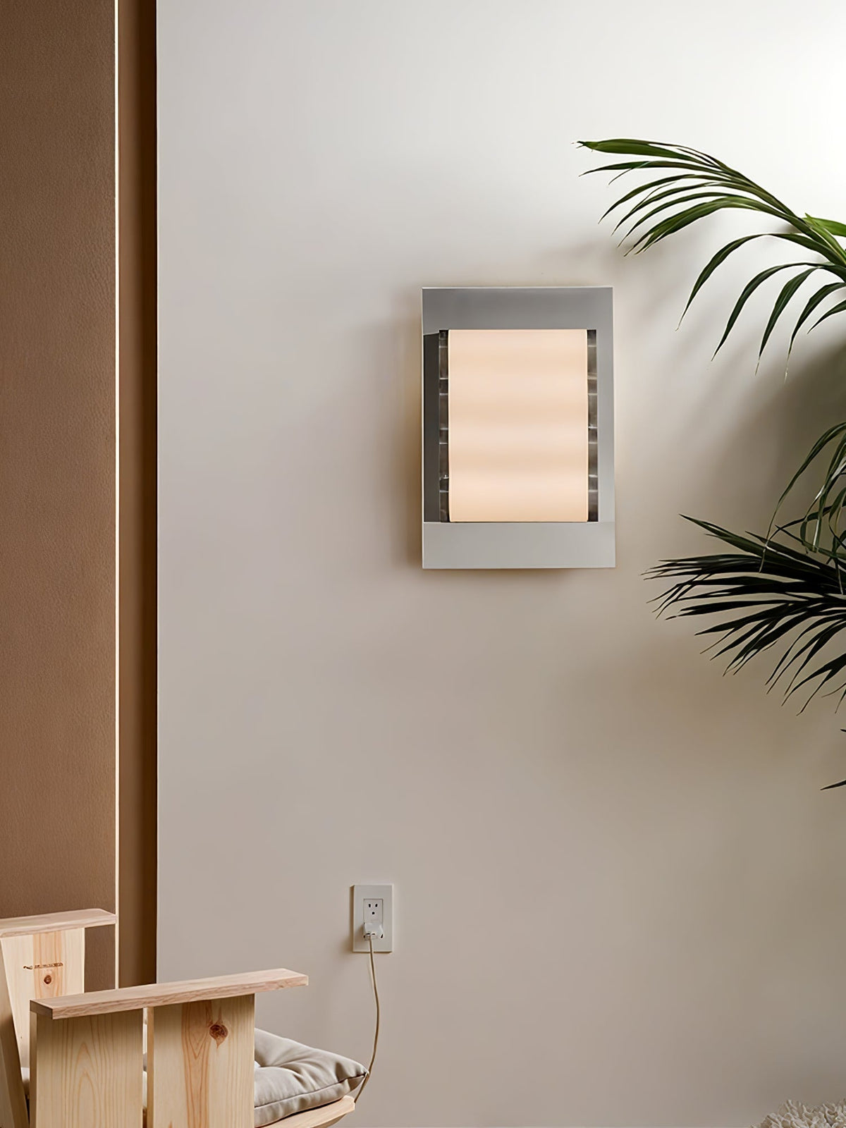 Wave wandlamp met moderne stoffen kap