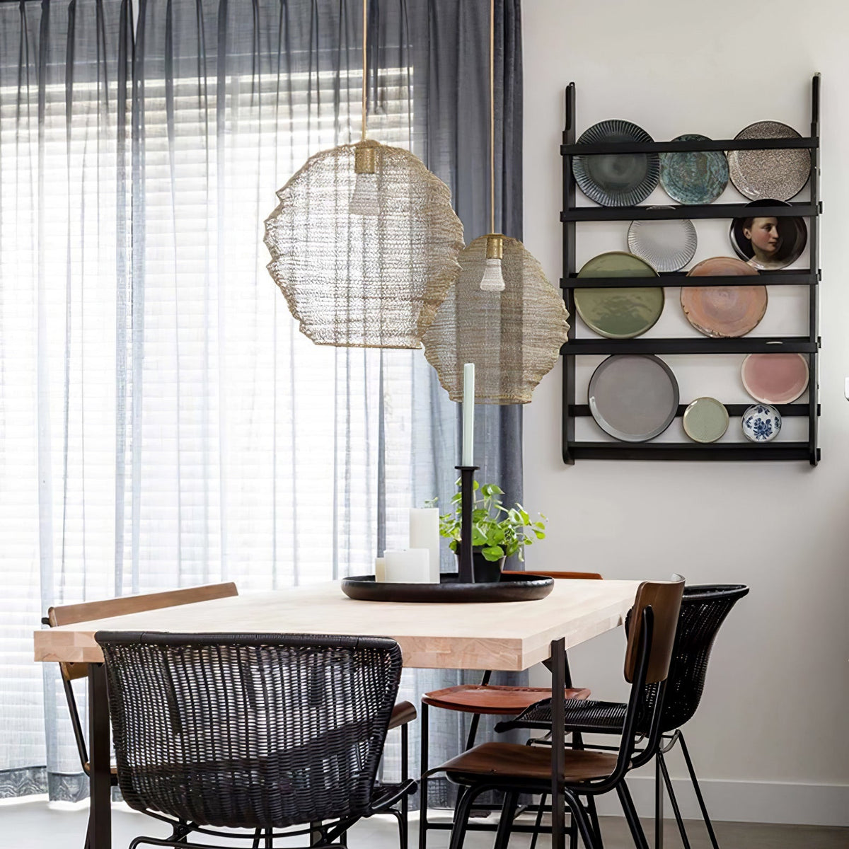 Vae industriële hanglamp van draad