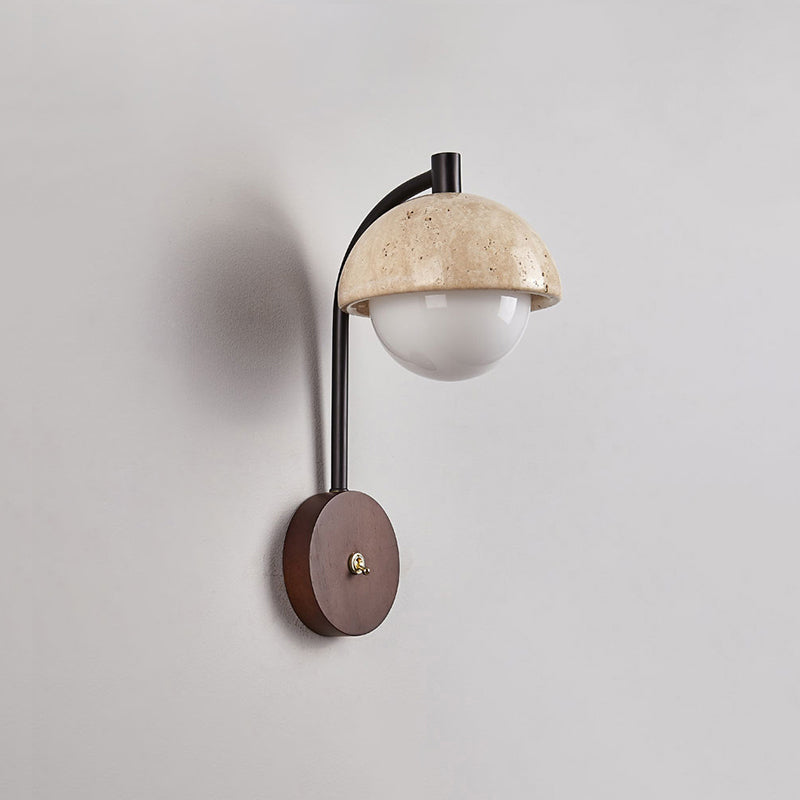 Valelaine wandlamp met travertin