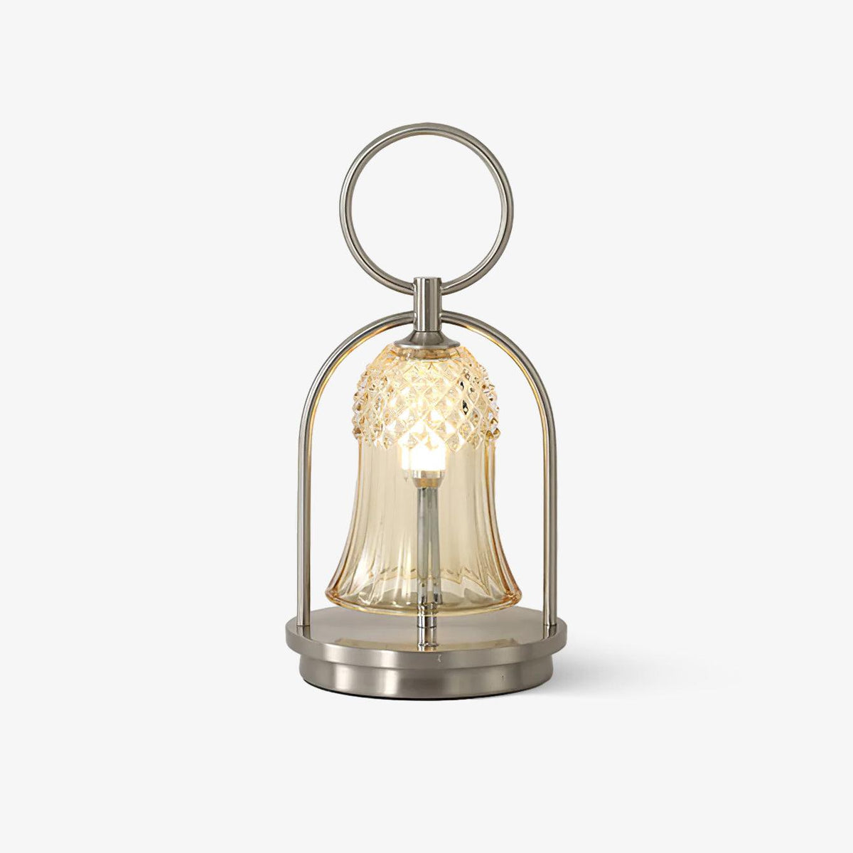 Bell vintage tafellamp met glazen kap