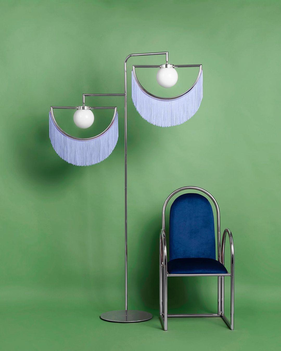 Dexe moderne vloerlamp in roze
