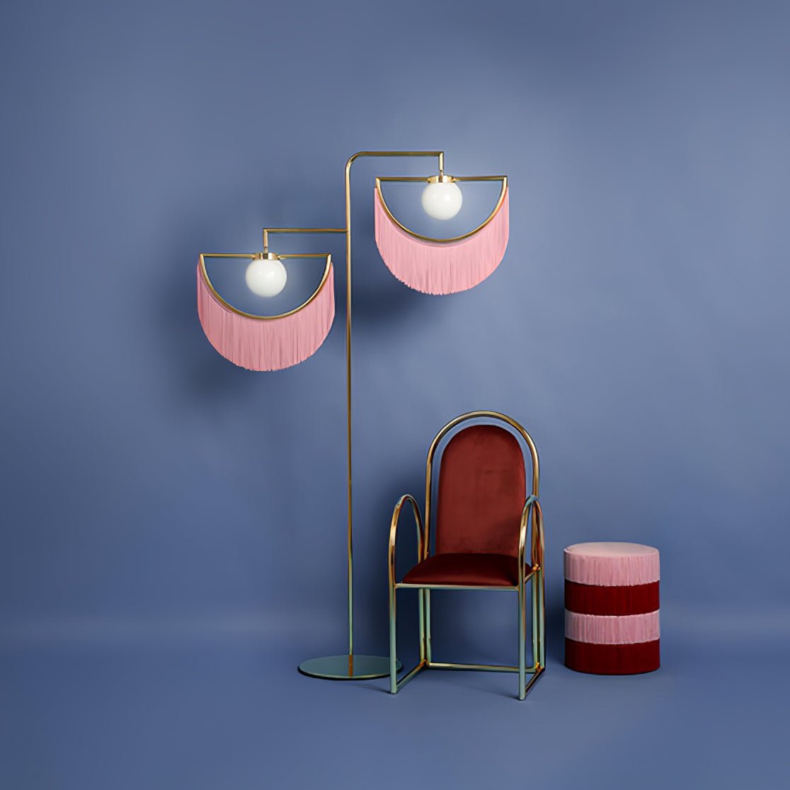 Dexe moderne vloerlamp in roze
