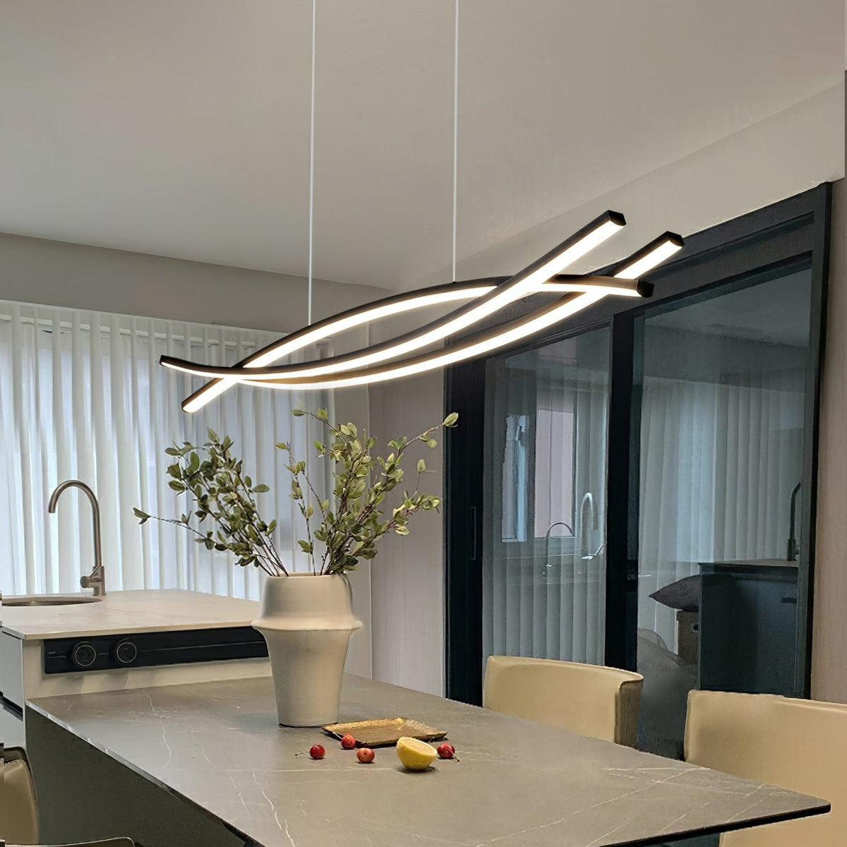 Curinis Moderne minimalistische kunst kroonluchter met LED