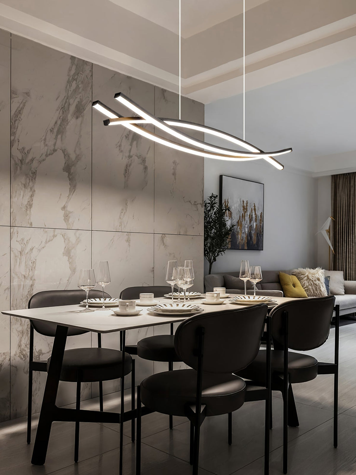 Curinis Moderne minimalistische kunst kroonluchter met LED
