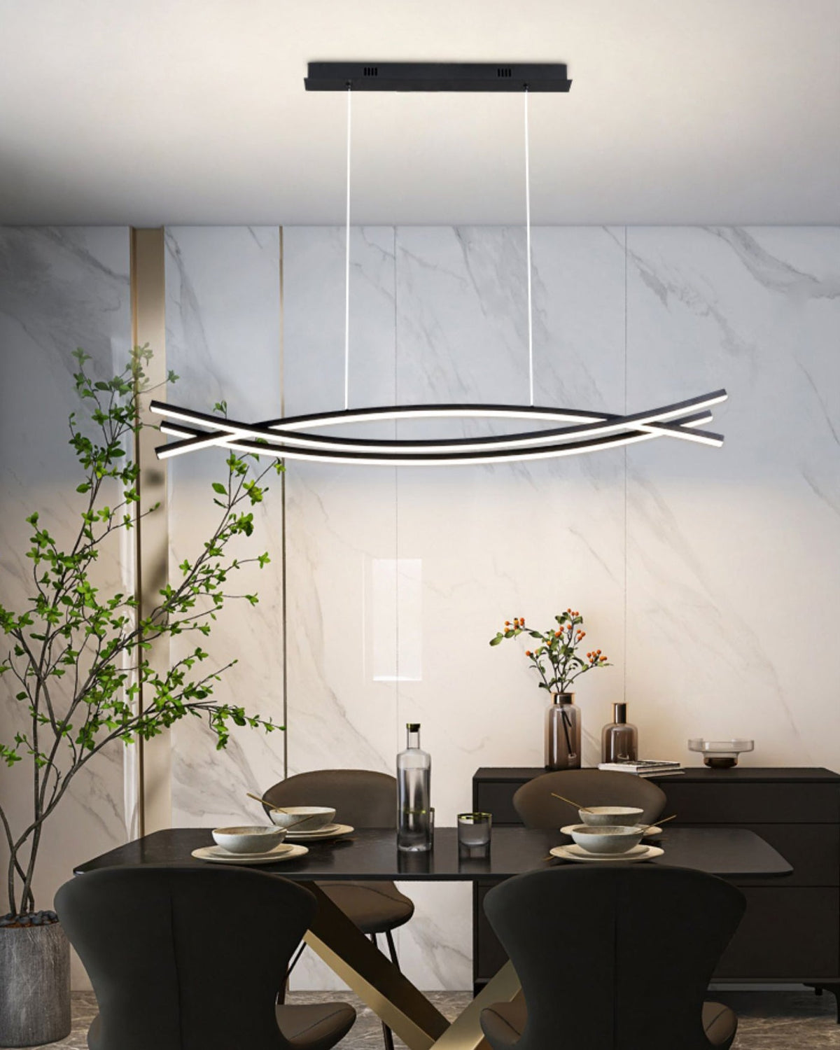 Curinis Moderne minimalistische kunst kroonluchter met LED