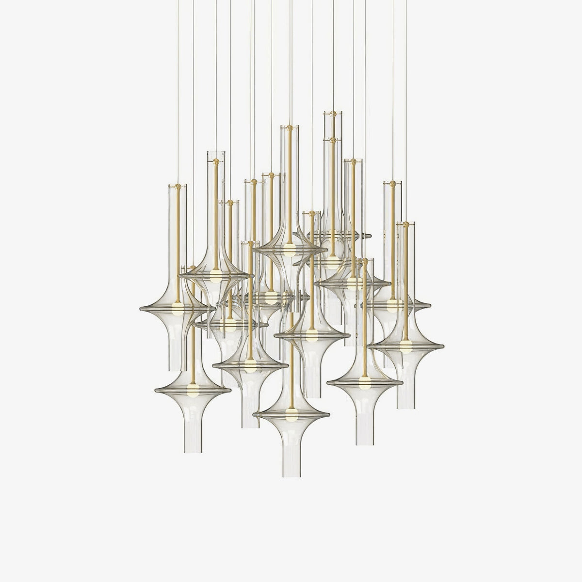 Sarenol glas industriële glamoureus hanglamp