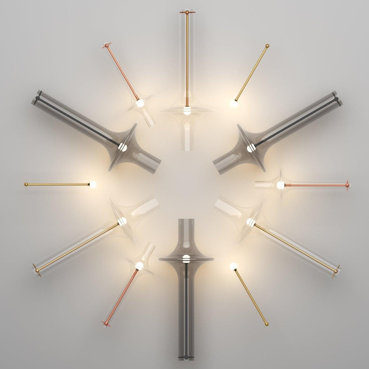 Sarenol glas industriële glamoureus hanglamp