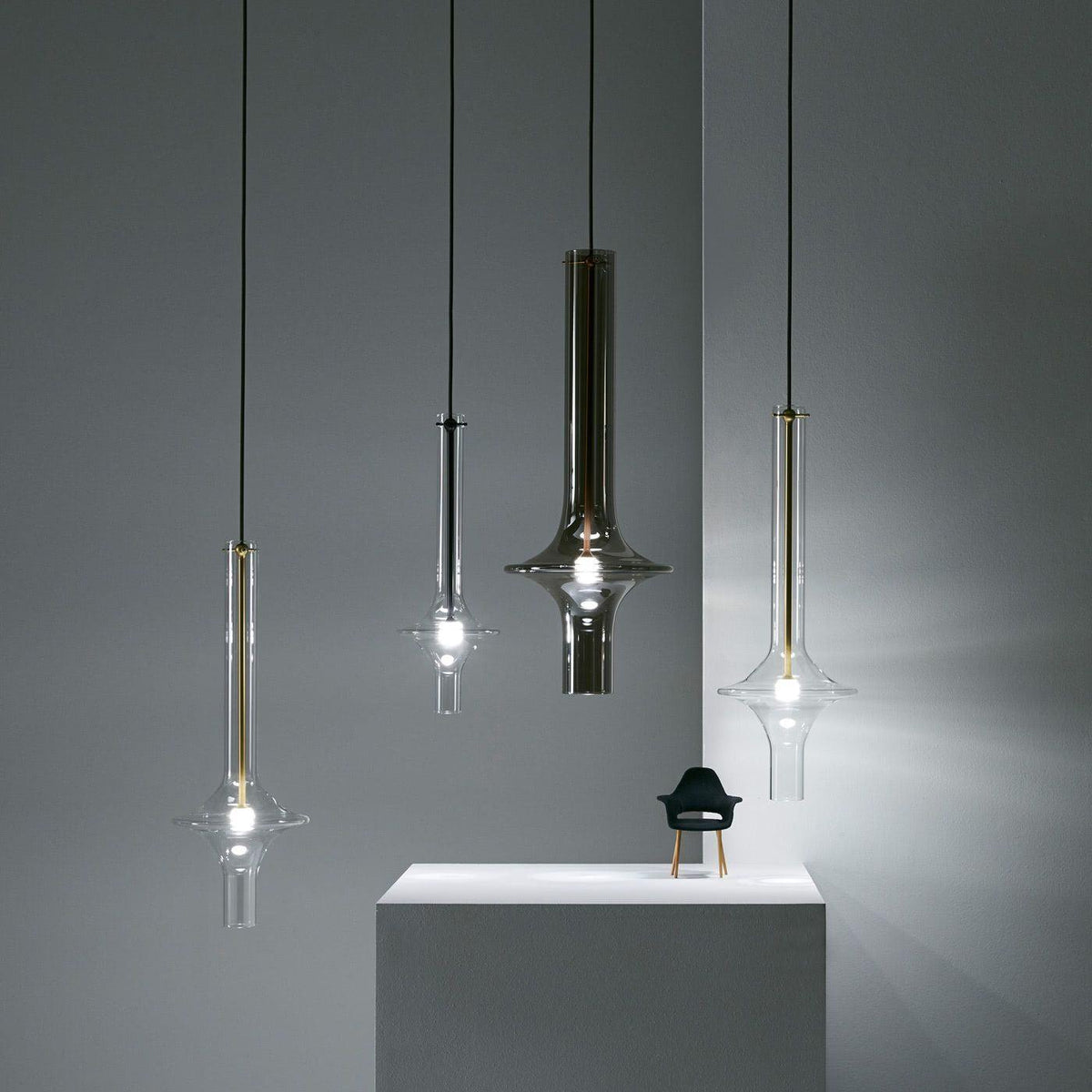 Sarenol glas industriële glamoureus hanglamp