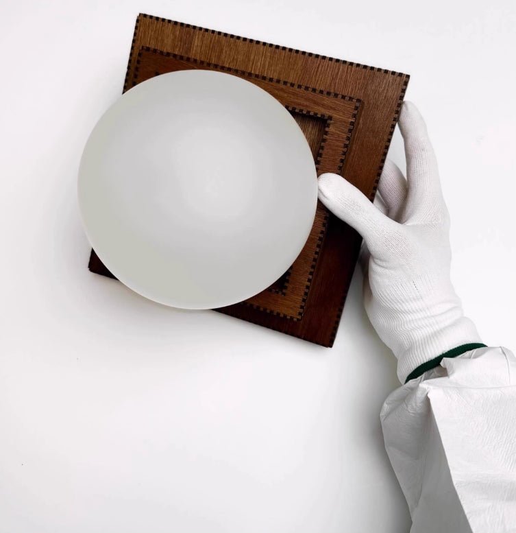 Luna Hout Gelaagd Bolvormig Wandlamp