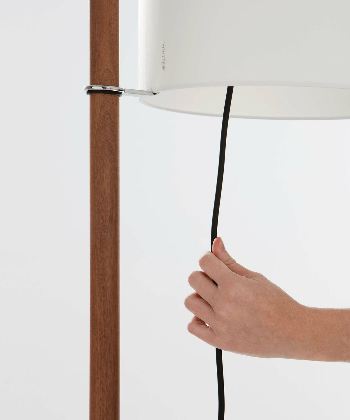 Jex Houten Stoffen vloerlamp