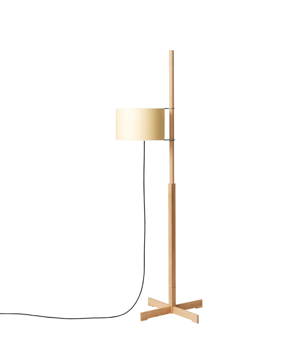 Jex Houten Stoffen vloerlamp