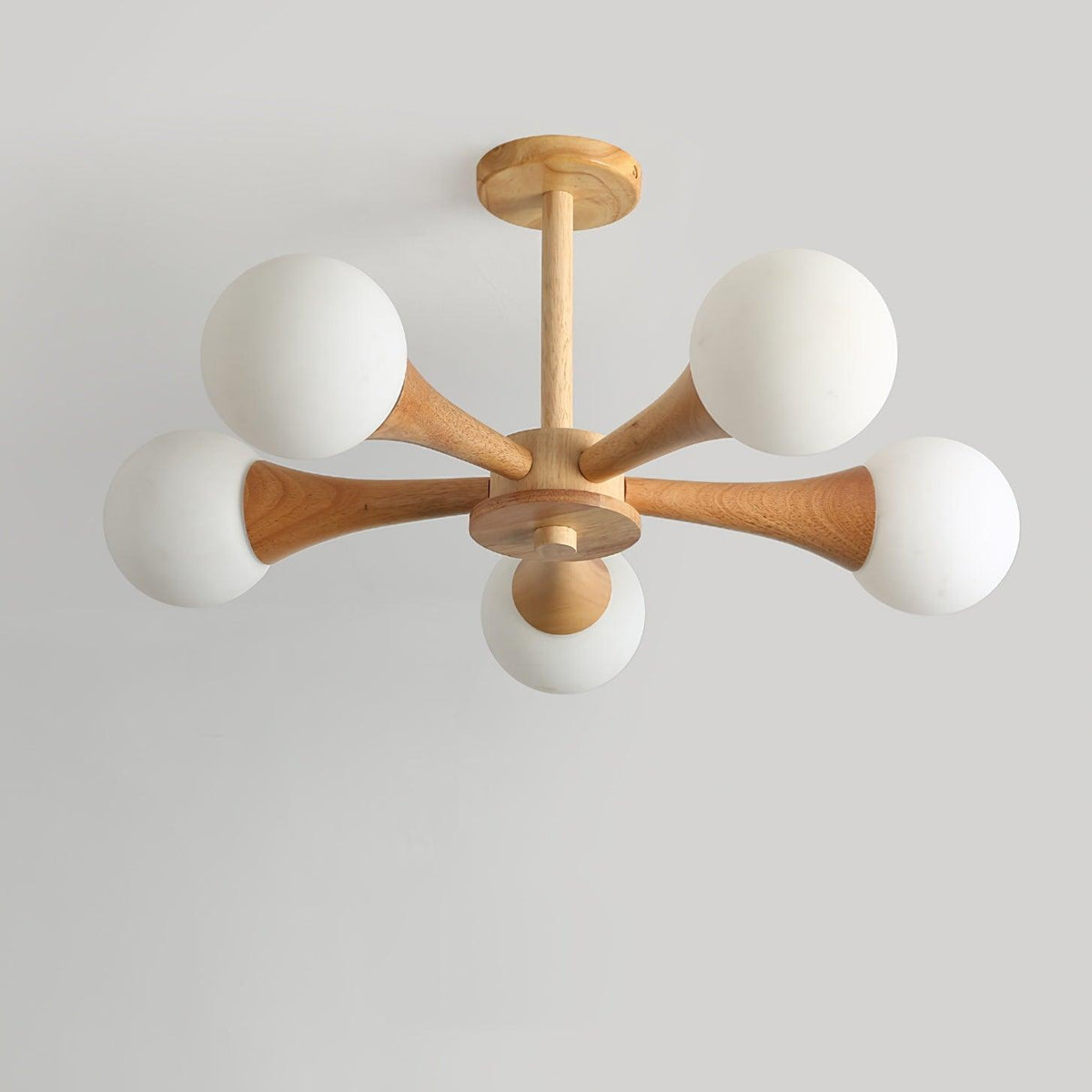 Drae Kroonluchter Houten Bol Retro