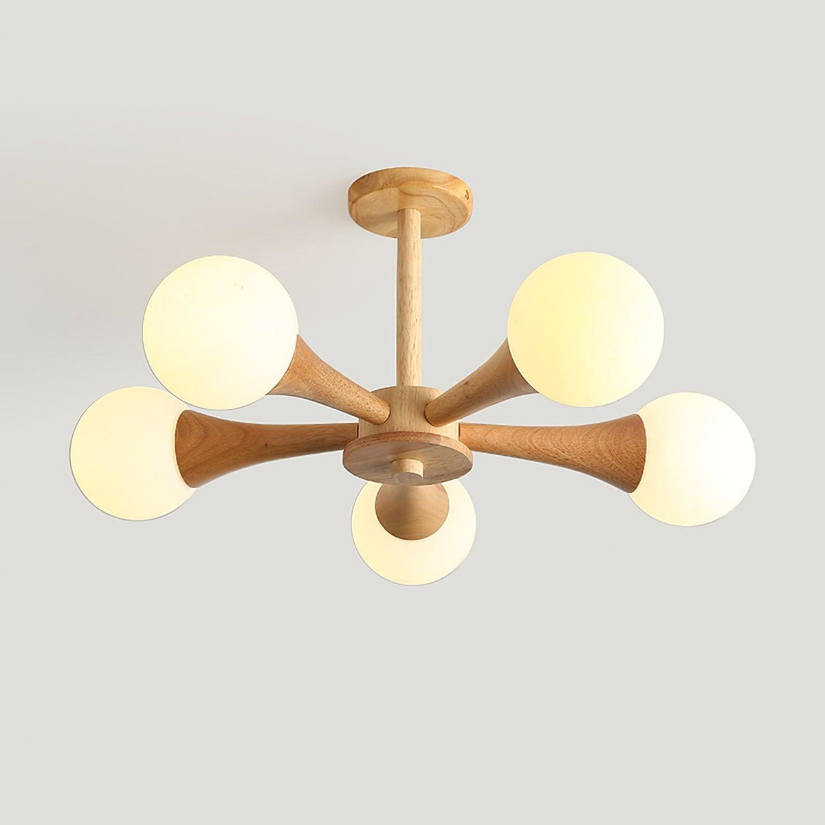 Drae Kroonluchter Houten Bol Retro