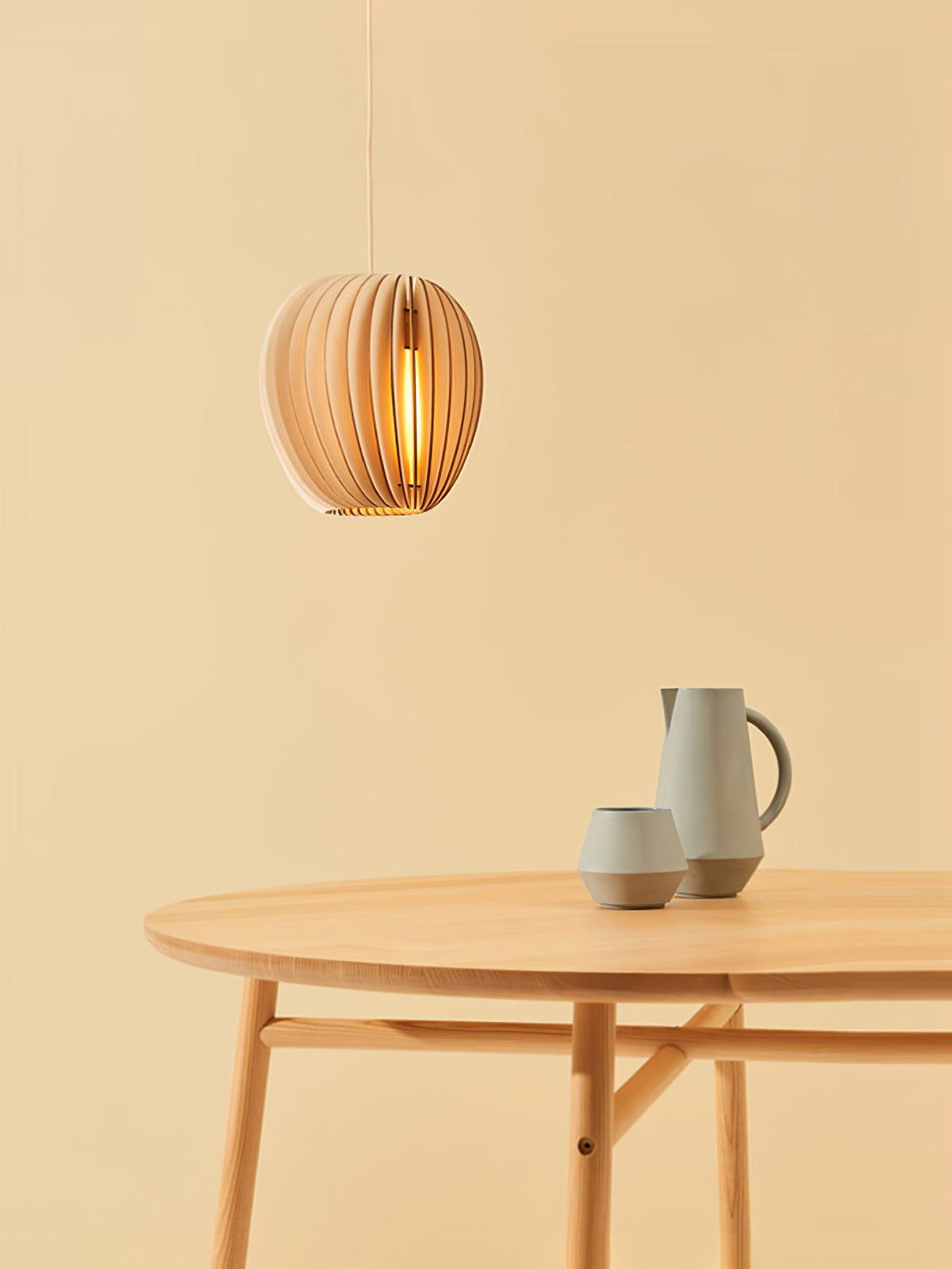 Jior elegantie uniek Orb Houten hanglamp