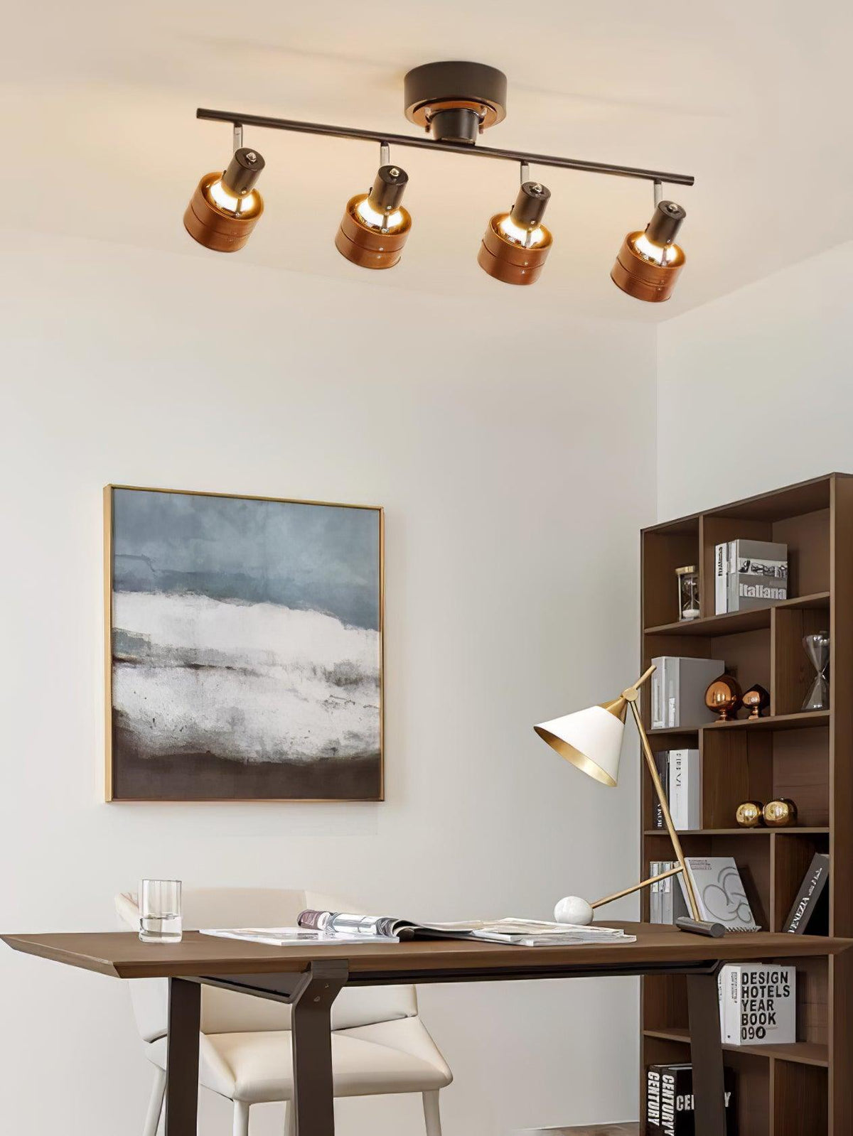 Elsorila elegantie aanpasbare spot plafondlamp van hout