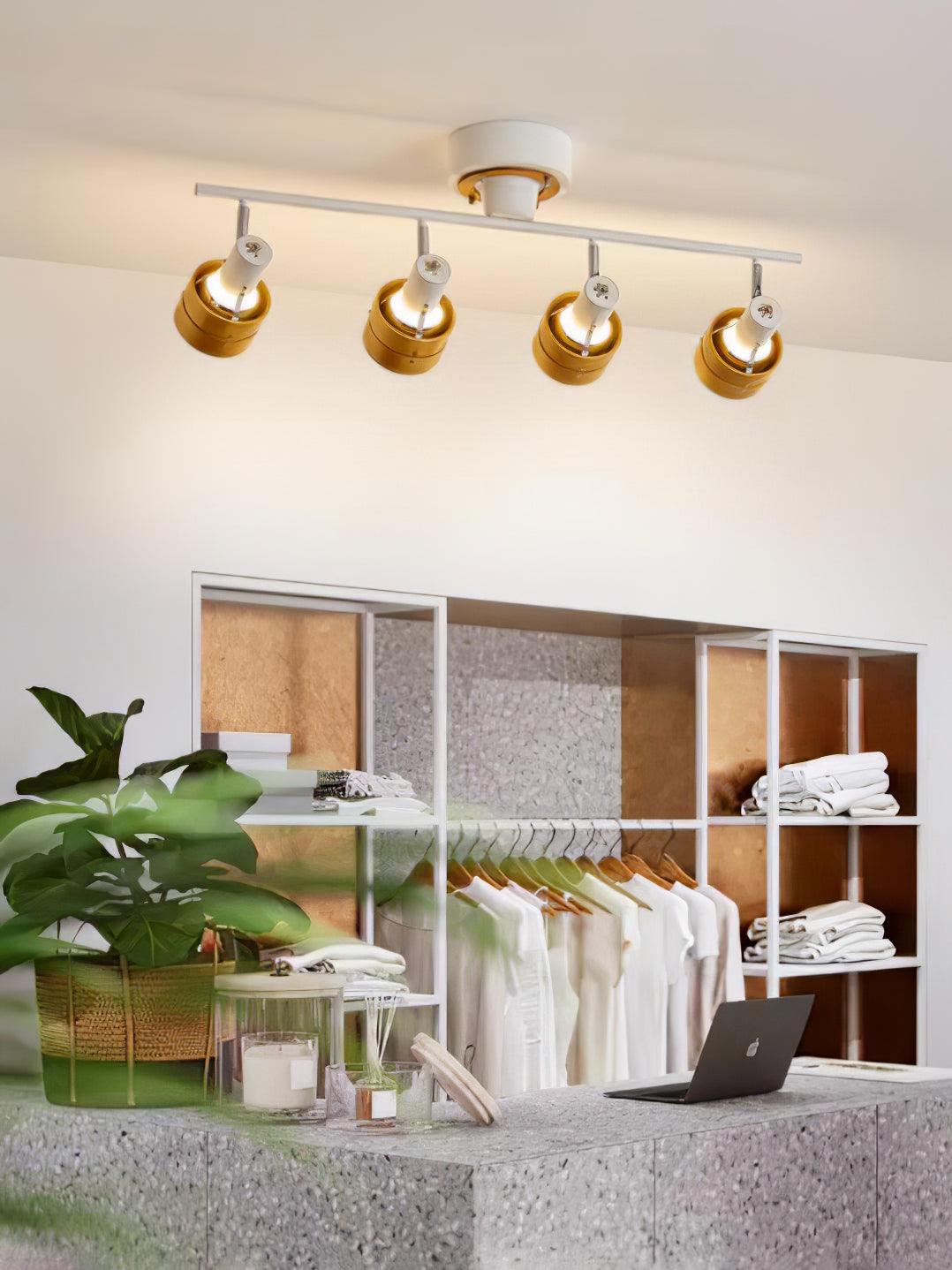Elsorila elegantie aanpasbare spot plafondlamp van hout