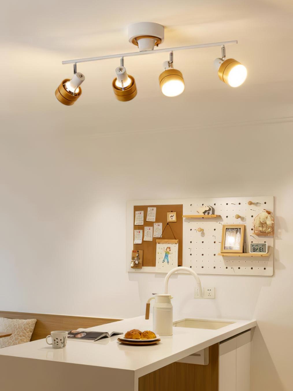 Elsorila elegantie aanpasbare spot plafondlamp van hout