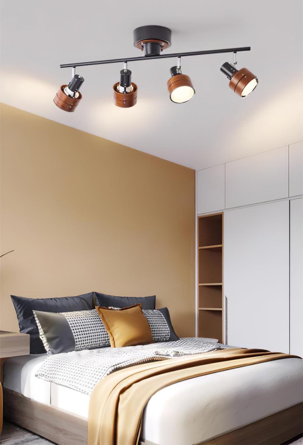 Elsorila elegantie aanpasbare spot plafondlamp van hout