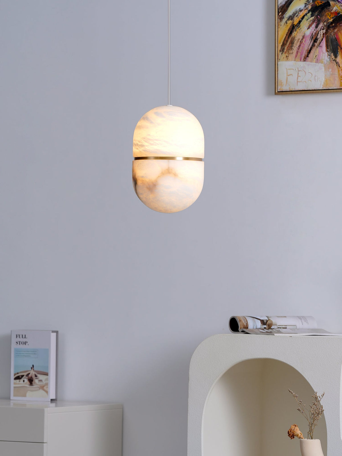 Satatr albasten hanglamp Capsule-shaped