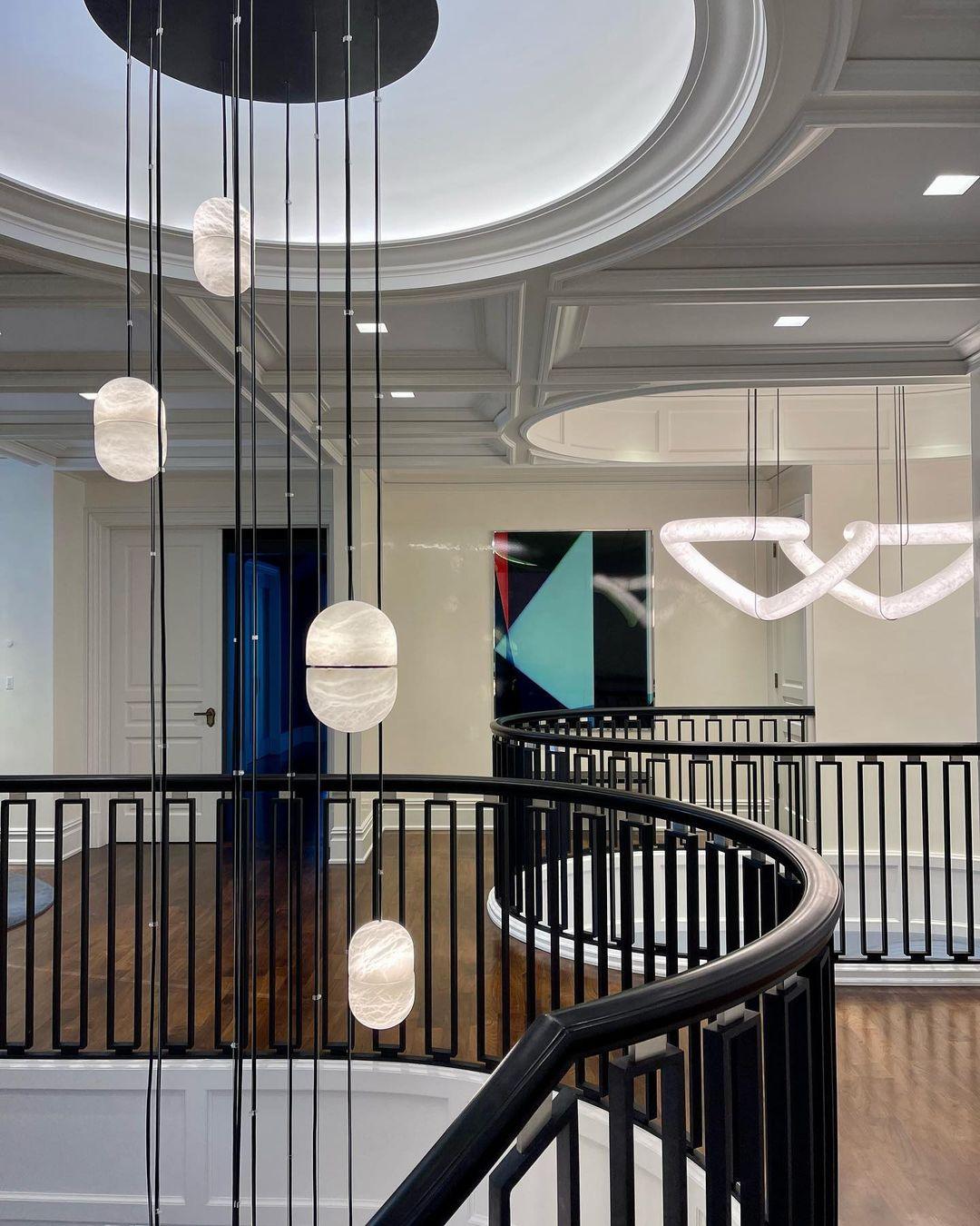 Satatr albasten hanglamp Capsule-shaped