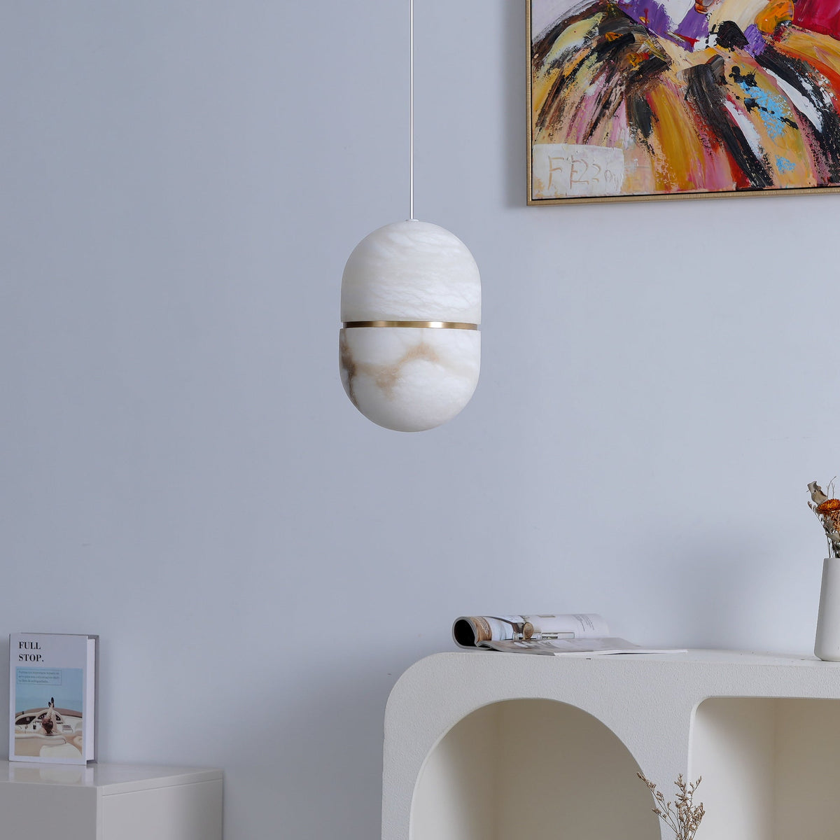 Satatr albasten hanglamp Capsule-shaped