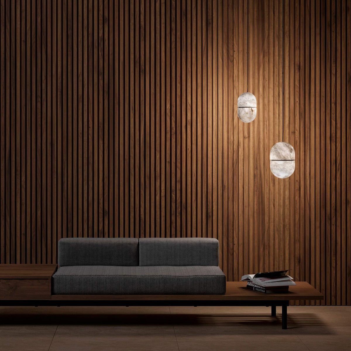 Satatr albasten hanglamp Capsule-shaped
