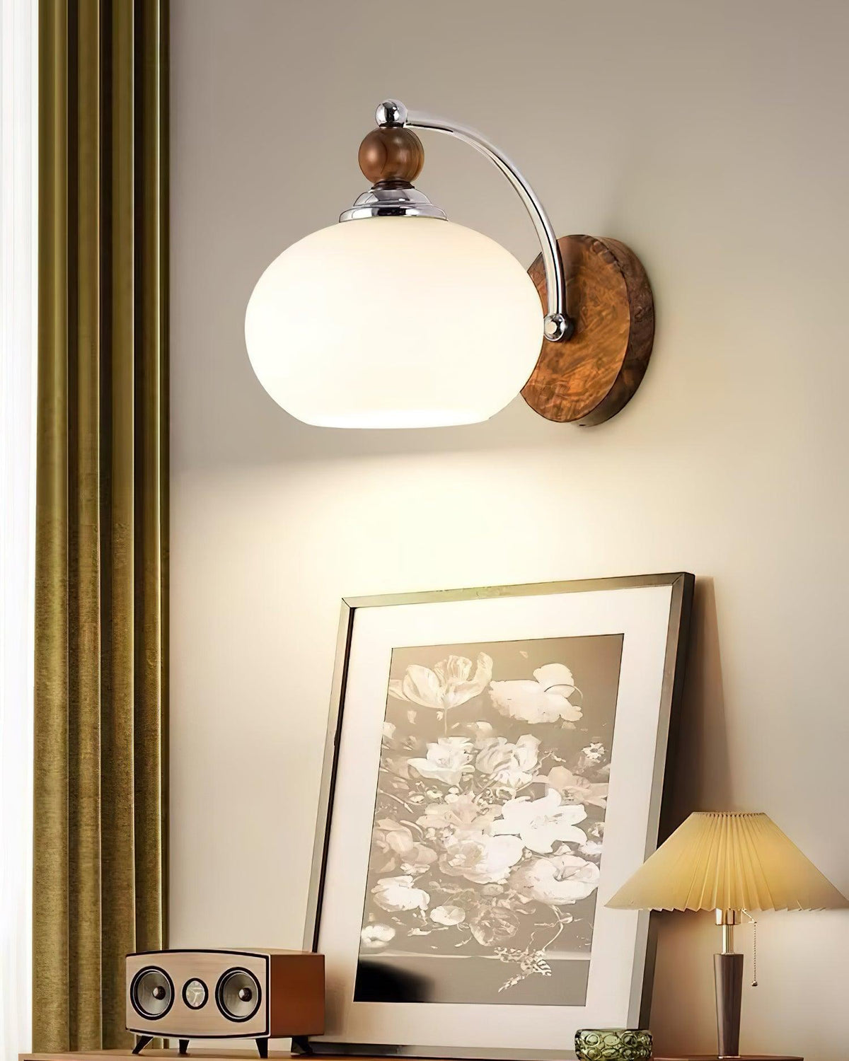 Vicare premium glazen wandlamp in Noordse kunststijl