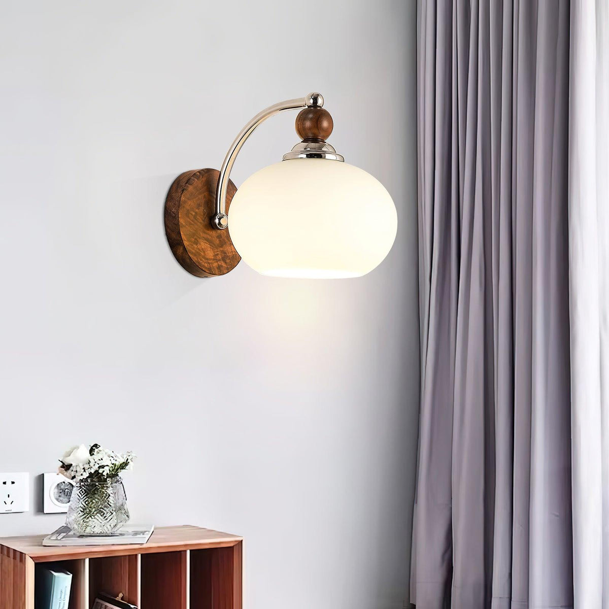 Vicare premium glazen wandlamp in Noordse kunststijl