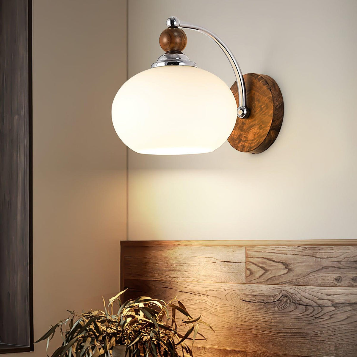 Vicare premium glazen wandlamp in Noordse kunststijl