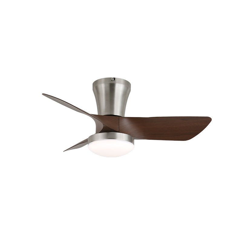 Luvora Minimalistische plafondventilator met verlichting van walnoothout