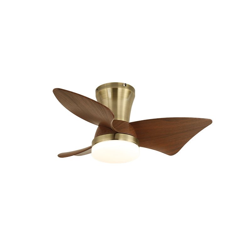 Luvora Minimalistische plafondventilator met verlichting van walnoothout