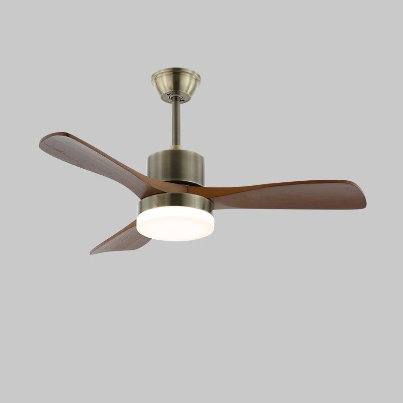 Ventio minimalistisch plafondventilator met verlichting van zilver en walnoot