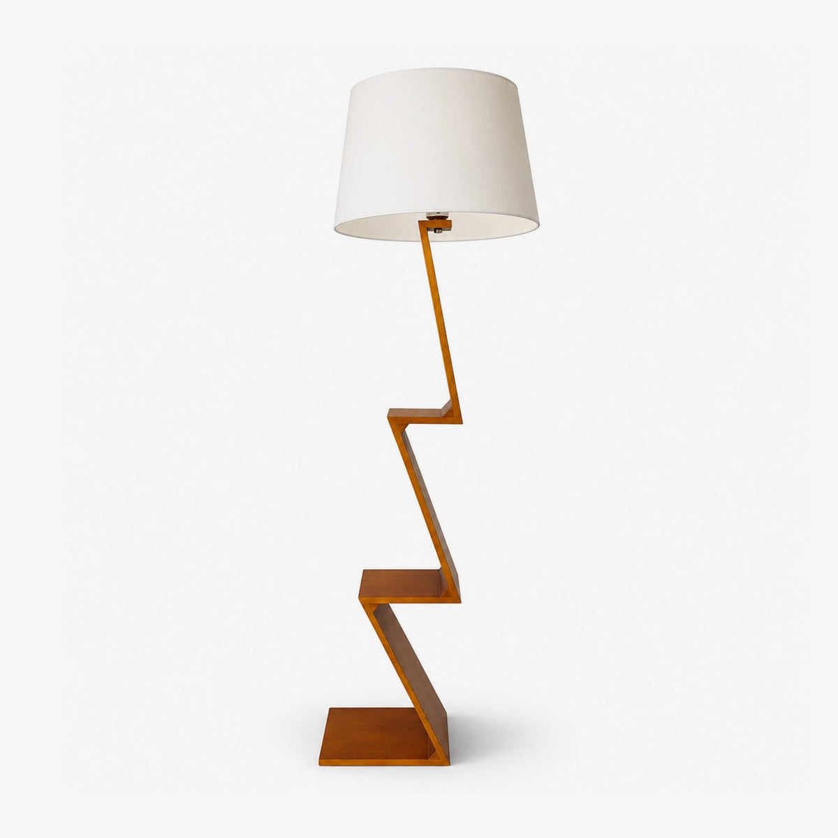 Zigzag Vaste Houten vloerlamp