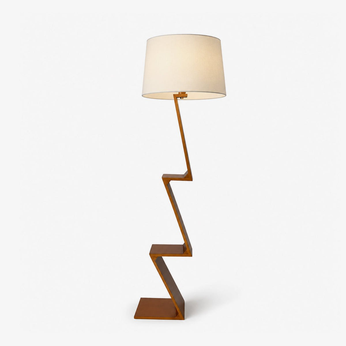 Zigzag Vaste Houten vloerlamp
