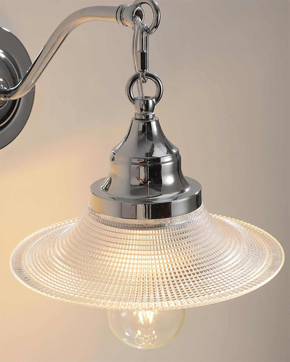 Perivo wandlamp van gepolijst chroom