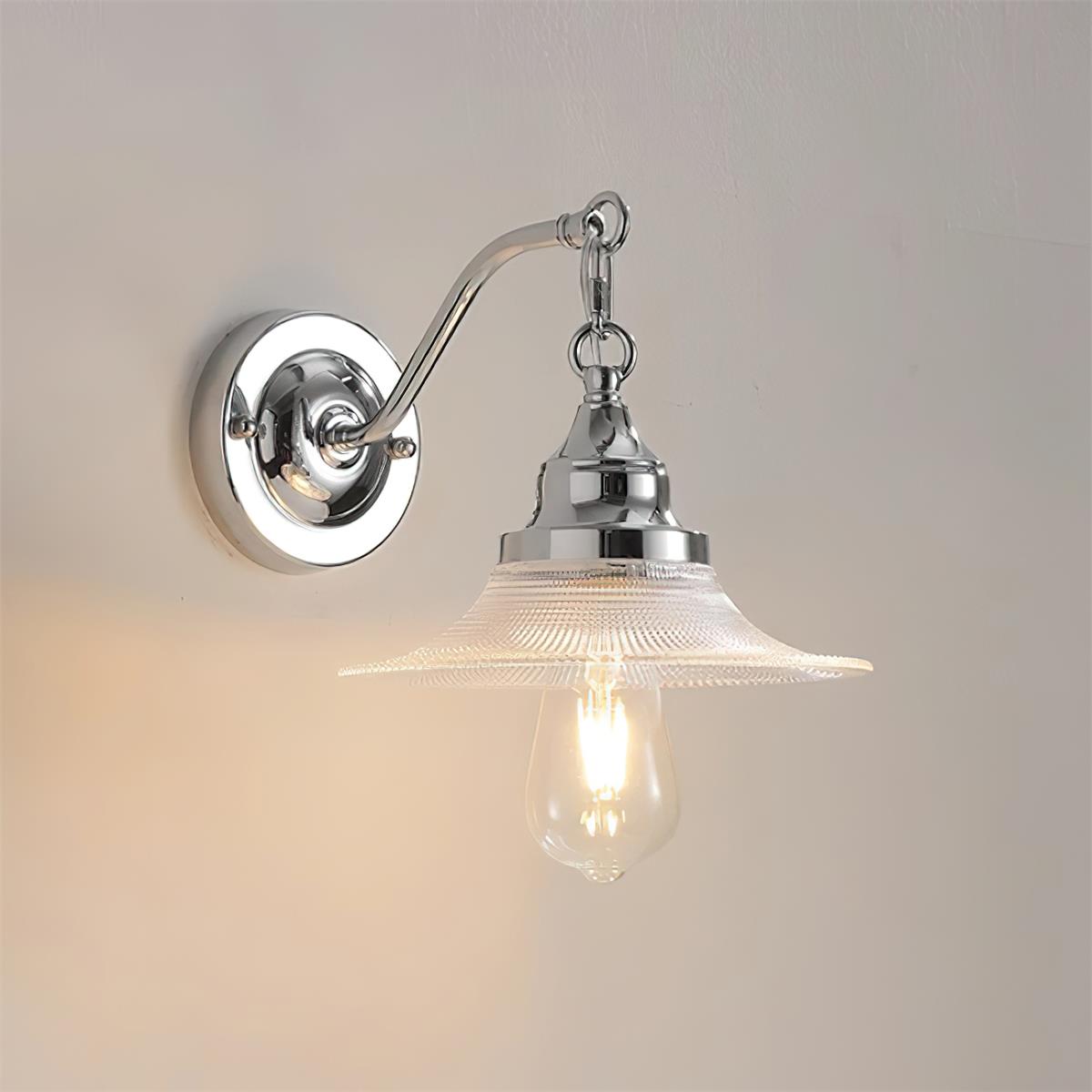 Perivo wandlamp van gepolijst chroom
