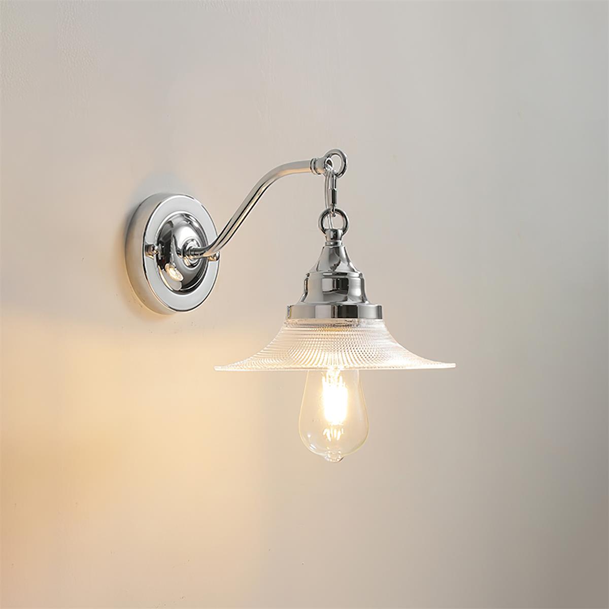 Perivo wandlamp van gepolijst chroom