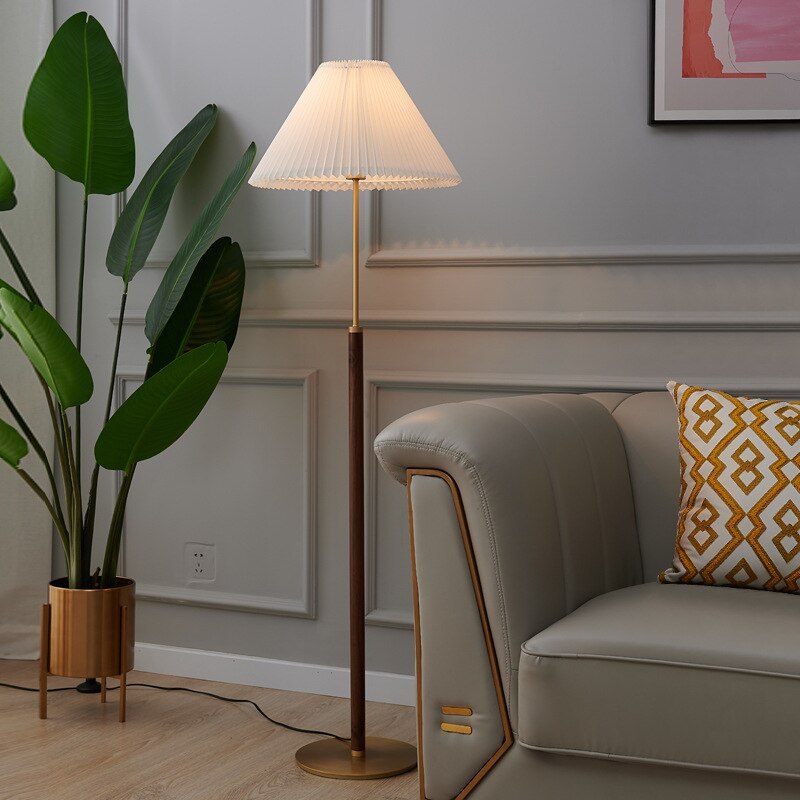 Ozawa Moderne Design Eenvoudig Notenhout/Metaal/Stof Tafel/Vloerlamp Woonkamer