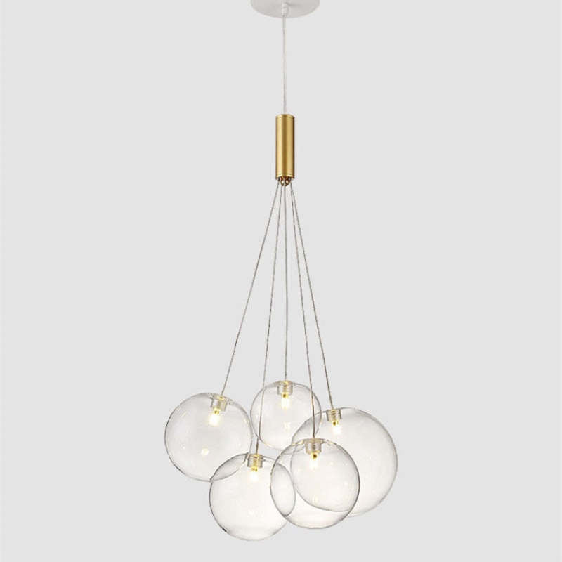 Valentina Design Bollen LED Hanglampen Goud Metaal/Glas Slaapkamer